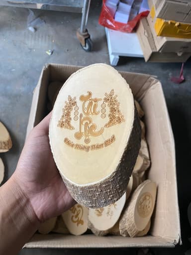 Tranh thư pháp gỗ 15-18 cm 4