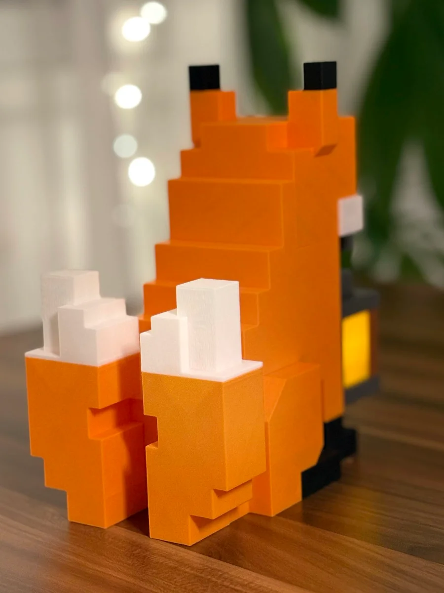 Mô hình cáo ngậm đèn minecraft — ảnh 2