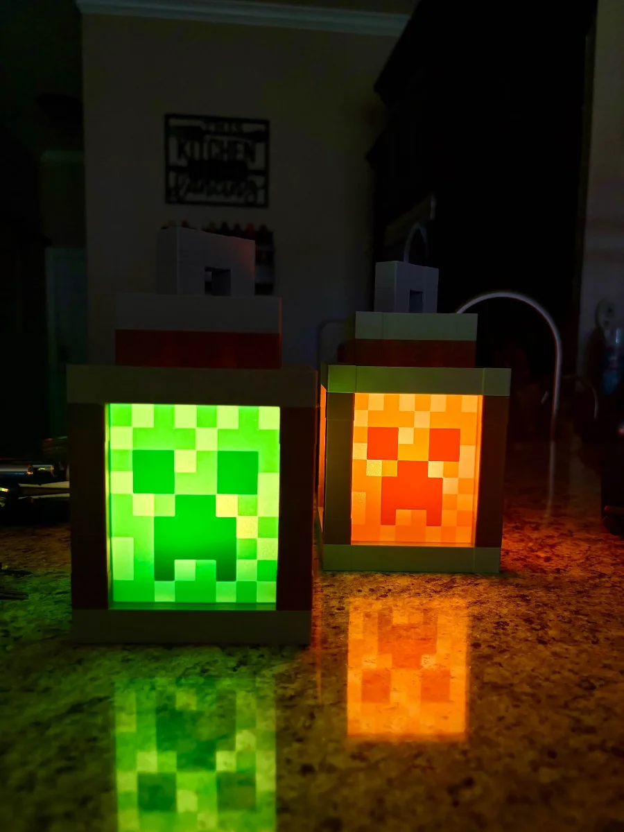  Minecraft Lantern - Creeper GREEN - Đèn Cắm Điện