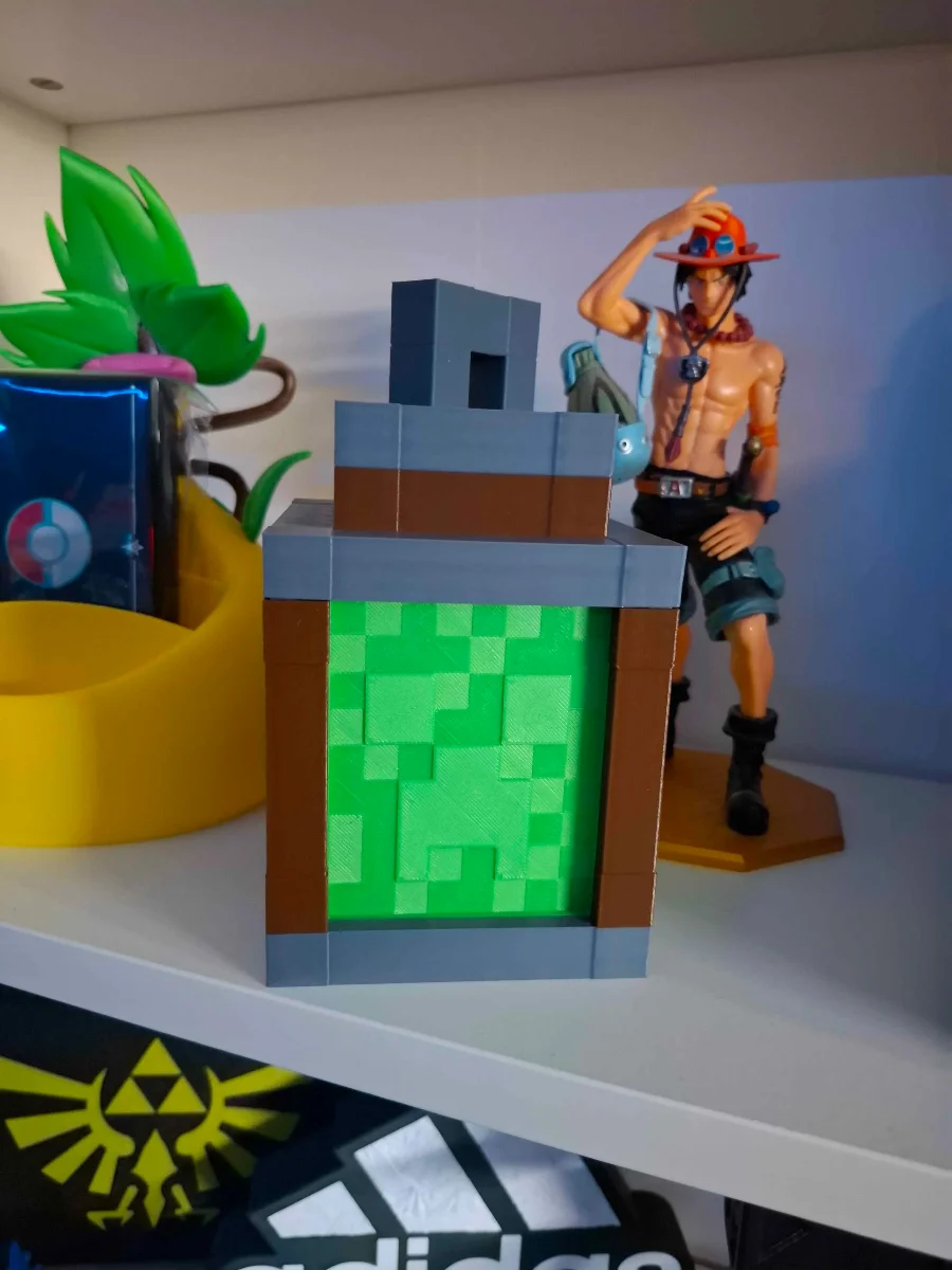  Minecraft Lantern - Creeper GREEN - Đèn Cắm Điện — ảnh 2