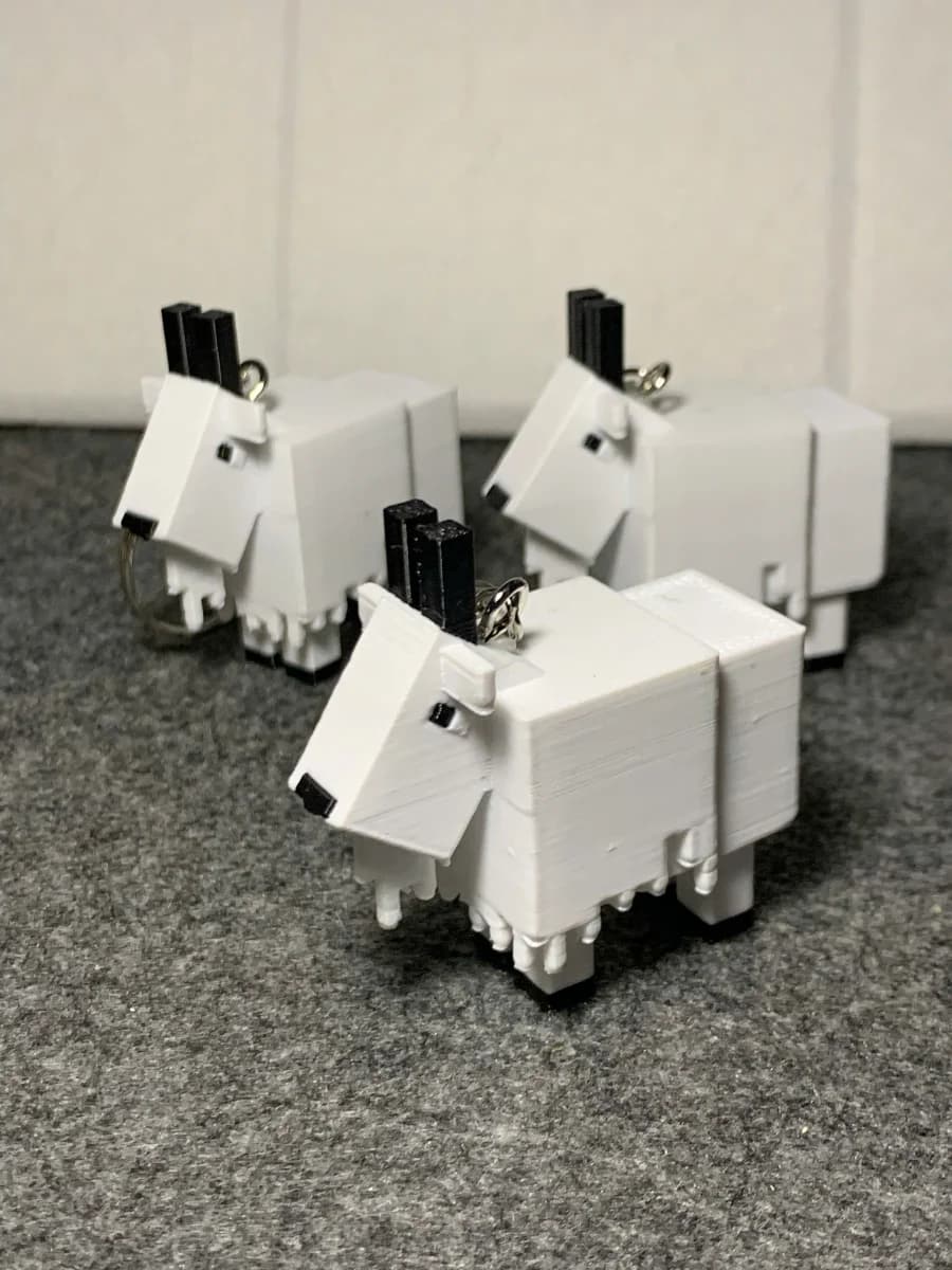 Minecraft goat Keychain