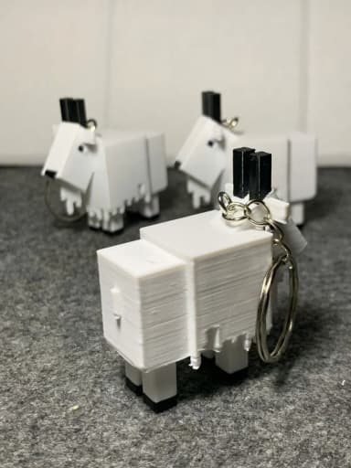 Minecraft goat Keychain 2