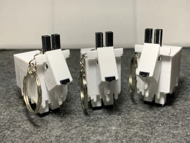 Minecraft goat Keychain 3