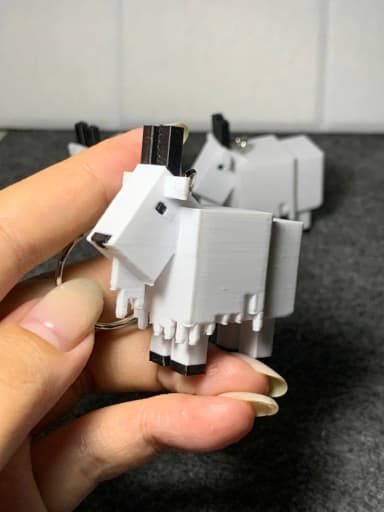 Minecraft goat Keychain 4