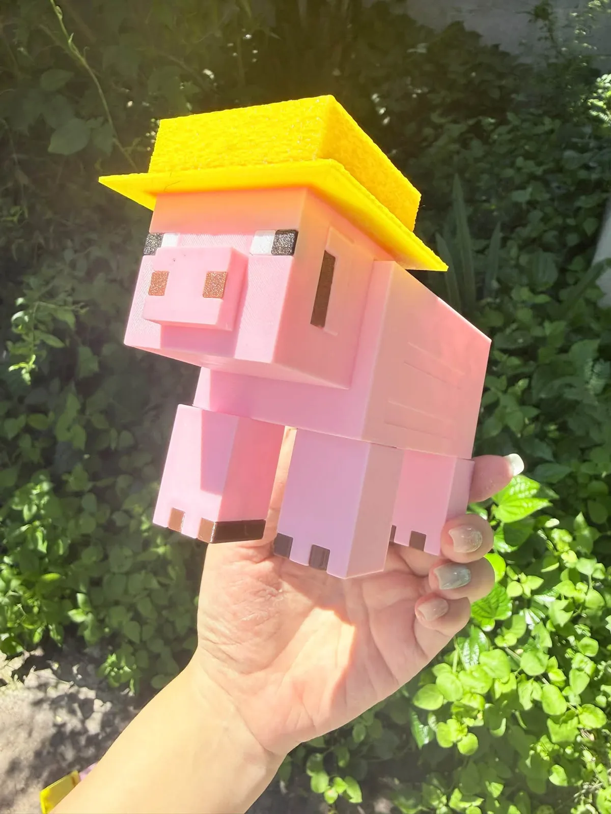 Mô hình heo đội mũ rơm – Minecraft