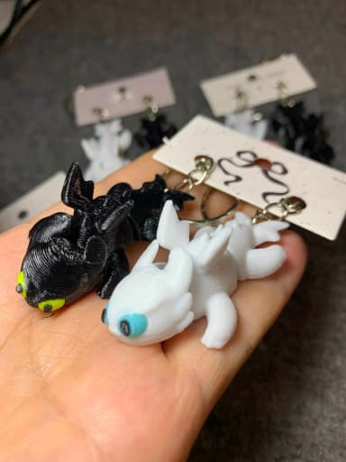 Móc khóa rồng Toothless và Light Fury – Bí kíp luyện rồng (khớp linh hoạt) 5