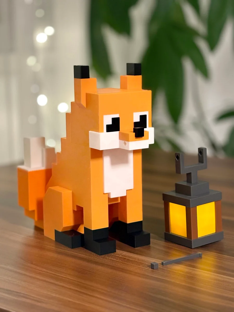 Mô hình cáo ngậm đèn minecraft