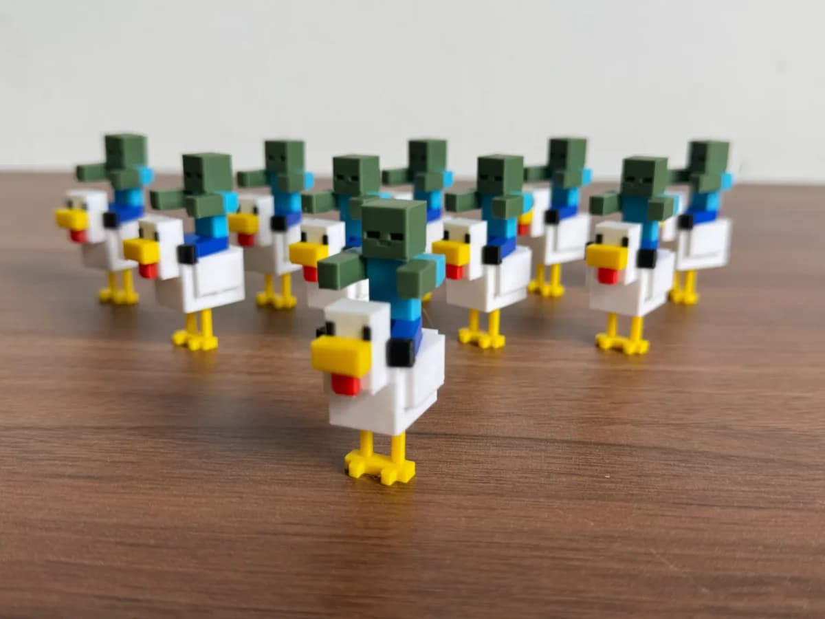 Gà Zombie Minecraft - Minecraft Chicken Jockey Meme