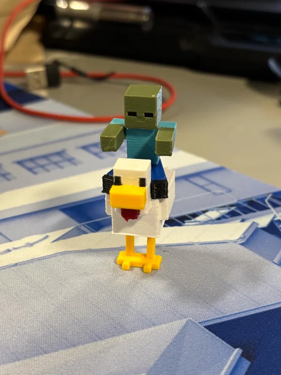 Gà Zombie Minecraft - Minecraft Chicken Jockey Meme — ảnh 2