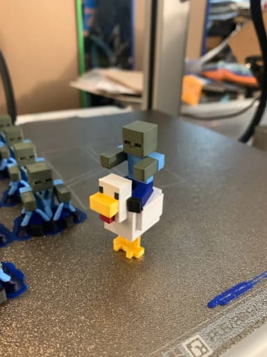 Gà Zombie Minecraft - Minecraft Chicken Jockey Meme 3