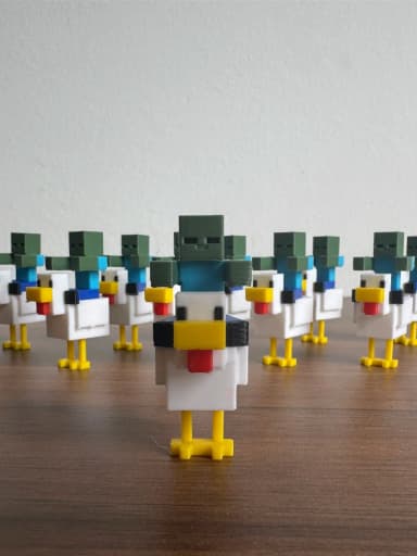 Gà Zombie Minecraft - Minecraft Chicken Jockey Meme 4