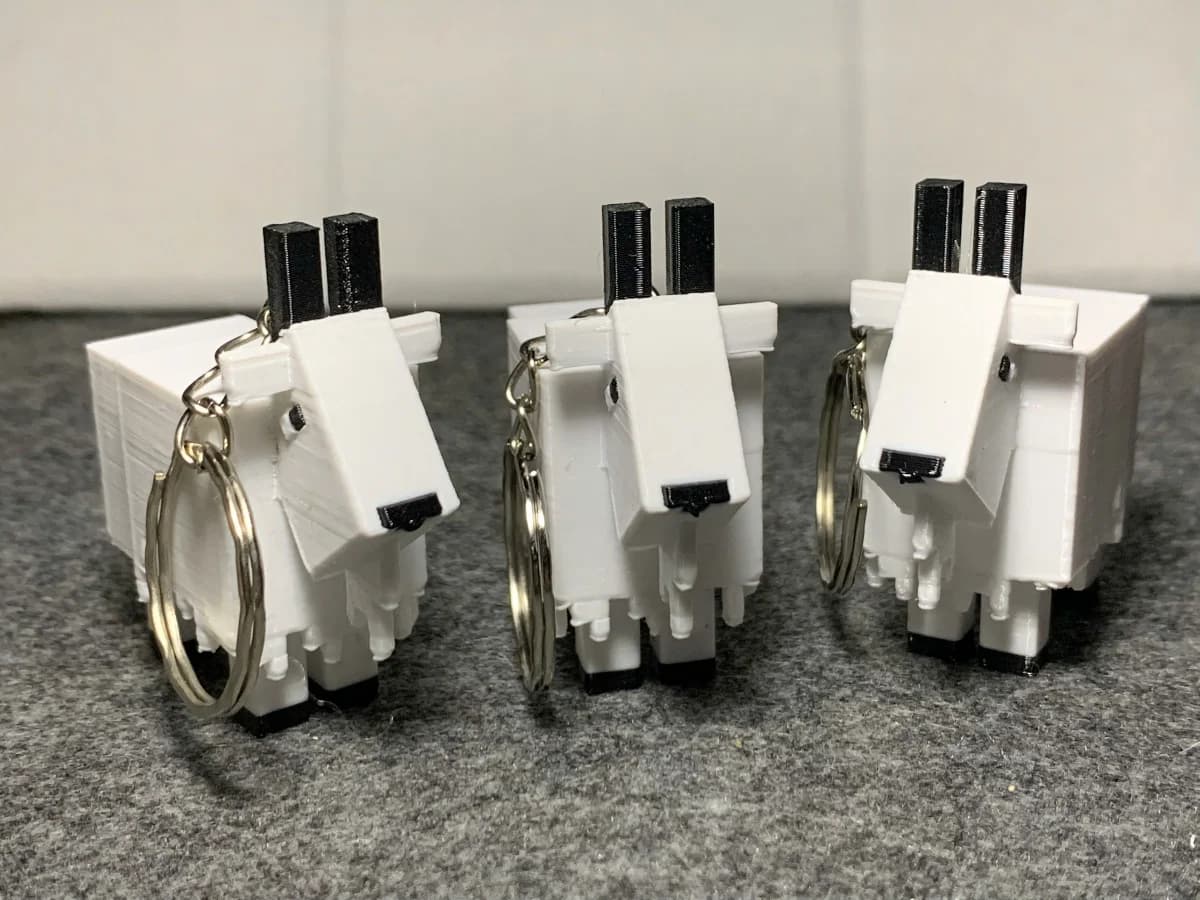 Minecraft Goat Keychain — ảnh 2